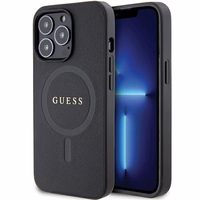 Guess GUHMP13XPSAHMCK iPhone 13 Pro Max 6.7" melns/melns hardcase Saffiano MagSafe