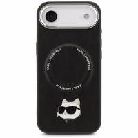 Karl Lagerfeld Choupette Pin Magnētiskais viedtālruņa apvalks iPhone Air - melns