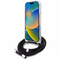 Karl Lagerfeld IML Crossbody Karl&Choupette Head Maciņš for iPhone 16 Pro - balts