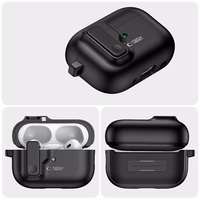 Tech-Protect Slim Hook apvalks ar karabīni Apple AirPods Pro 1 / 2 – melns