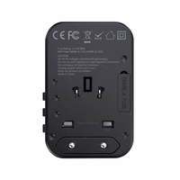 Universālais ceļojumu lādētājs Choetech PD5009 65W 2xUSB-C/USB-A melns
