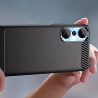 Viedtālruņa oglekļa apvalks Infinix Hot 20 (m) - melns