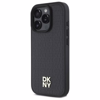 DKNY atkārtota raksta logotipa magnētiskais viedtālruņa apvalks iPhone 16 Pro - melns