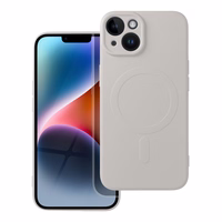 Silikona magnētiskais viedtālruņa apvalks, savietojams ar MagSafe, iPhone 14, antīki balta