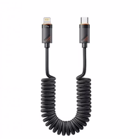 USB Kabelis Essager "Chuan4" melns 29W "Type-C / Lightning" 120cm