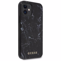 Guess Marble viedtālruņa apvalks iPhone 12 mini - melns