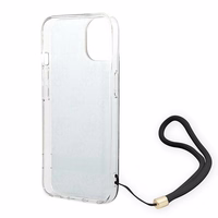 Guess GUOHCP14MH4STK iPhone 14 Plus 6.7 "melns / melns cietais apvalks 4G druka Siksna