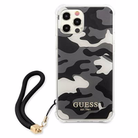 Guess GUHCP12LKSARBK iPhone 12 Pro Max 6.7" melns/melns cietais apvalks Camo kolekcija