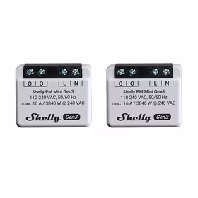 Shelly PM Mini Gen3 2 kontrolleru komplekts, WiFi/Bluetooth