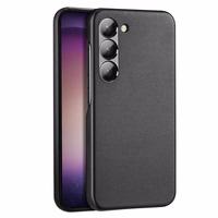 Dux Ducis Grit viedtālruņa apvalks Samsung Galaxy S23+ elegants apvalks no mākslīgās ādas melna