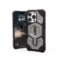 UAG Monarch Pro viedtālruņa apvalks ar Magnētisko funkciju iPhone 16 Pro - titāna