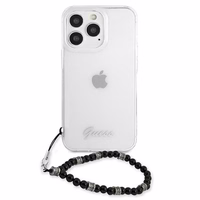 Guess GUHCP13LKPSBK iPhone 13 Pro / 13 6.1" caurspīdīgs cietais apvalks Black Pearl