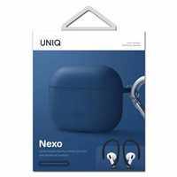 Uniq Nexo apvalks AirPods 3 + silikona ausu āķi - zils