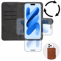 COMMON universāls grāmatas tipa viedtālruņa apvalks (IZMĒRS S) Iphone 12/13/Samsung S6/A5 2016/Xcover 4/S22/Huawei P8 2017, brūns