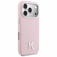 Karl Lagerfeld Karl Head Logo MagSafe futrālis iPhone 17 Pro - Rozā krāsā