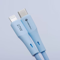 FORCELL F-ENERGY C346 kabelis Type C uz Lightning PD 3A 27W Silicone 1 m zils