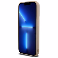 DKNY Quilted Stack Logo viedtālruņa apvalks iPhone 15 Pro - bēšs