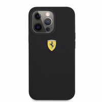 Ferrari FESSIHMP13XBK iPhone 13 Pro Max 6.7 ciets apvalks silikona MagSafe melns