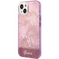 Guess GUHCP14MHGJGHP iPhone 14 Plus 6.7 "rozā/rozā cietais apvalks Jungle Collection