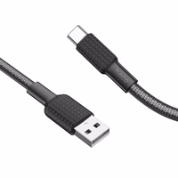 Kabelis USB A uz USB C Hoco 3A 1 m X69 melns balts
