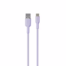 Puro Soft USB-A - USB-C kabelis 1.5m - violets