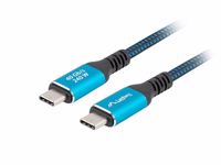 Lanberg CA-CMCM-44CU-0005-BK USB cable USB4 Gen 2x2 0.5 m USB C melns, zils