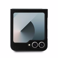 DKNY Viedtālruņa apvalks Samsung Galaxy Z Flip6 ar ādas un metāla dizainu Stack Logo – melns