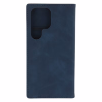Viedais Suede maciņš for Samsung Galaxy S25 Ultra tumši zils