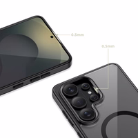 Tech-Protect Magmat MagSafe Maciņš for Samsung Galaxy S26 Ultra - caurspīdīgs melns