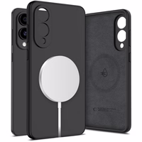 Tech-Protect Liquid Silicone magnētiskais viedtālruņa apvalks Samsung Galaxy S25 Edge - melns