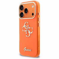 Guess IML 4G Script Metal Maciņš for iPhone 17 Pro - oranžs