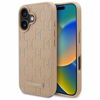 Karl Lagerfeld Hot Stamp MagSafe iPhone 16 apvalks - beigs