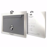 Karl Lagerfeld Saffiano Karl&Choupette apvalks 16" portatīvajam datoram - sudraba
