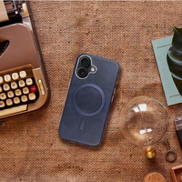 GENTLEMAN MAG COVER Viedtālruņa apvalks ar magnētisko MagSafe IPHONE 14 tumši zils