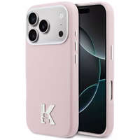 Karl Lagerfeld Karl Head Logo MagSafe futrālis iPhone 17 Pro - Rozā krāsā