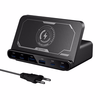 Blitzwolf BW-S27 160 W, 2xUSB-A, 4xUSB-C, 15 W bezvadu lādētājs (melns)