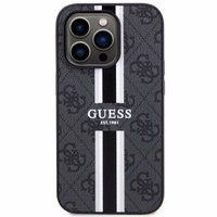 GUESS apvalks IPHONE 14 Pro Max saderīgs ar MagSafe GUHMP14XP4RPSK (4G drukātas svītras) melns