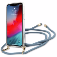 Guess GUHCP12MCRTVSBL iPhone 12/12 Pro 6.1" zilais kietais vāciņš Script Vintage