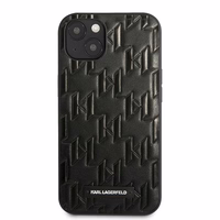 Viedtālruņa apvalks Karl Lagerfeld KLHCP13SMNMP1K iPhone 13 mini 5,4\" melns / melns Monogrāmas plāksne