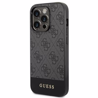 Guess GUHCP14XG4GLGR iPhone 14 Pro Max 6.7" pelēks/pelēks cietais apvalks 4G Stripe kolekcija