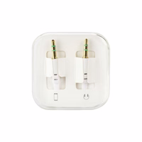 Kabelis AUX Jack 3,5 mm (vīriešu) uz Jack 3,5 mm (vīriešu) kastītē 1 m balts