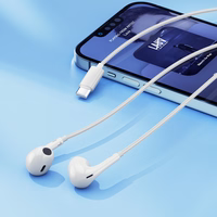 QCY LH1 In-Ear vadu austiņas ar tālvadības pulti un mikrofonu 1,15 m - baltas krāsas