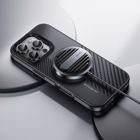 Benks Montage magnētiskais Armor Pro Kevlar viedtālruņa apvalks ar metāla rāmi 600D+1500D Iphone 16 Plus melns