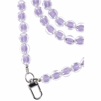 COLORFUL tālruņa siksniņa, tālruņa piekariņš / auklas garums 120 cm (60 cm cilpā) / ap kaklu – violets