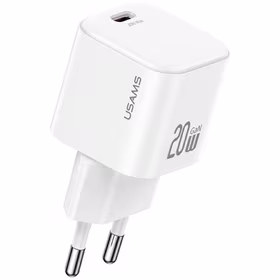 Tīkla lādētājs USAMS JO Series CC260 20W USB-C + USB-C/Lightning kabelis 1m balts