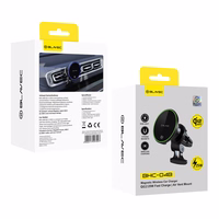 Blavec Car holder BHC-04B Qi2.2 25W magnetic with induction charging to airvent (BHC04B-MAVIB) melns
