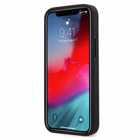 Viedtālruņa apvalks - iPhone 12 mini 5.4" - sarkans/sarkans ciets Saffiano