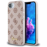 Guess Peony Script Logo magnētiskais viedtālruņa apvalks iPhone 16e - brūns