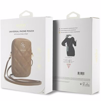 Guess rāvējslēdzēja stepēta 4G soma - brūna