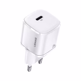 USAMS Tīkla lādētājs 1xUSB-C T36 mini 20W(only head) PD3.0 Fast Charging balts/white CC124TC02 (US-CC124)